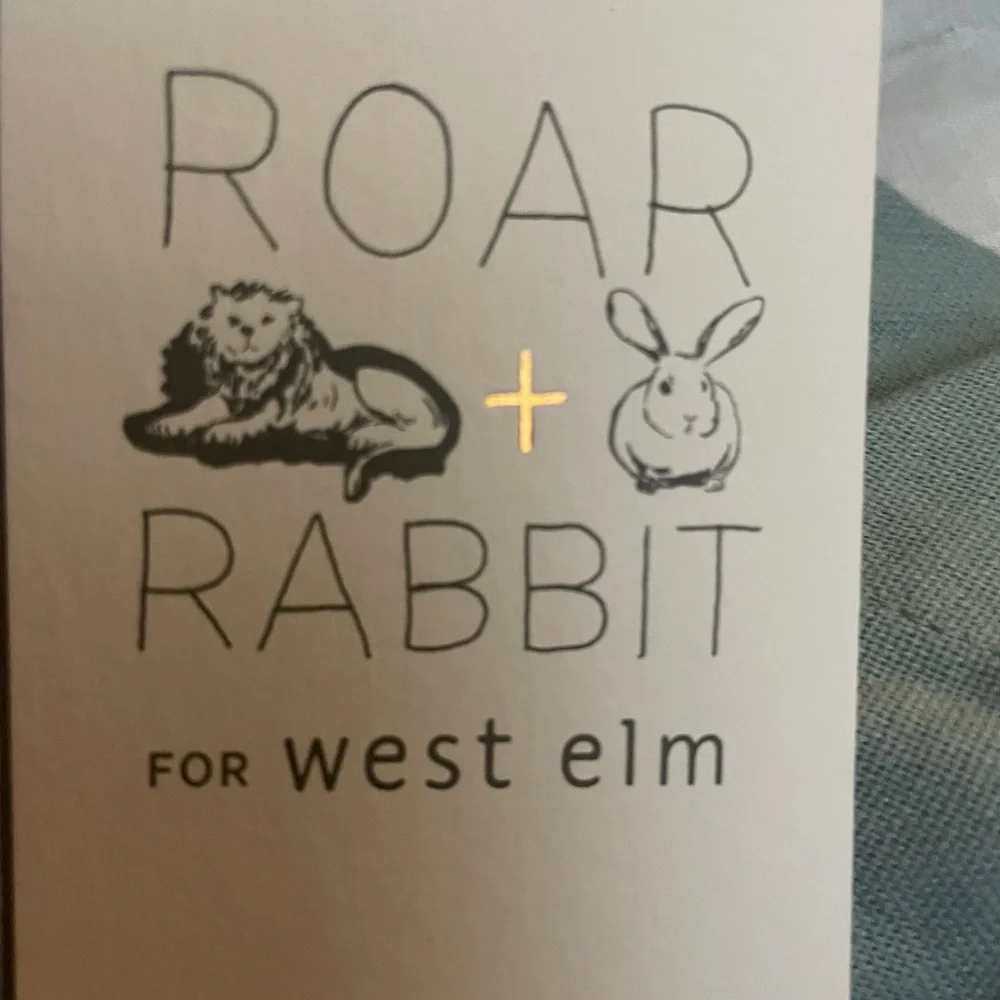 NWT West Elm Roar + Rabbit Pillow cover 12” x 21”